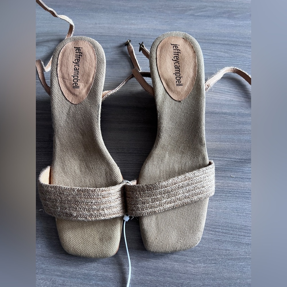 Jeffrey Campbell Beige Strappy Sandals